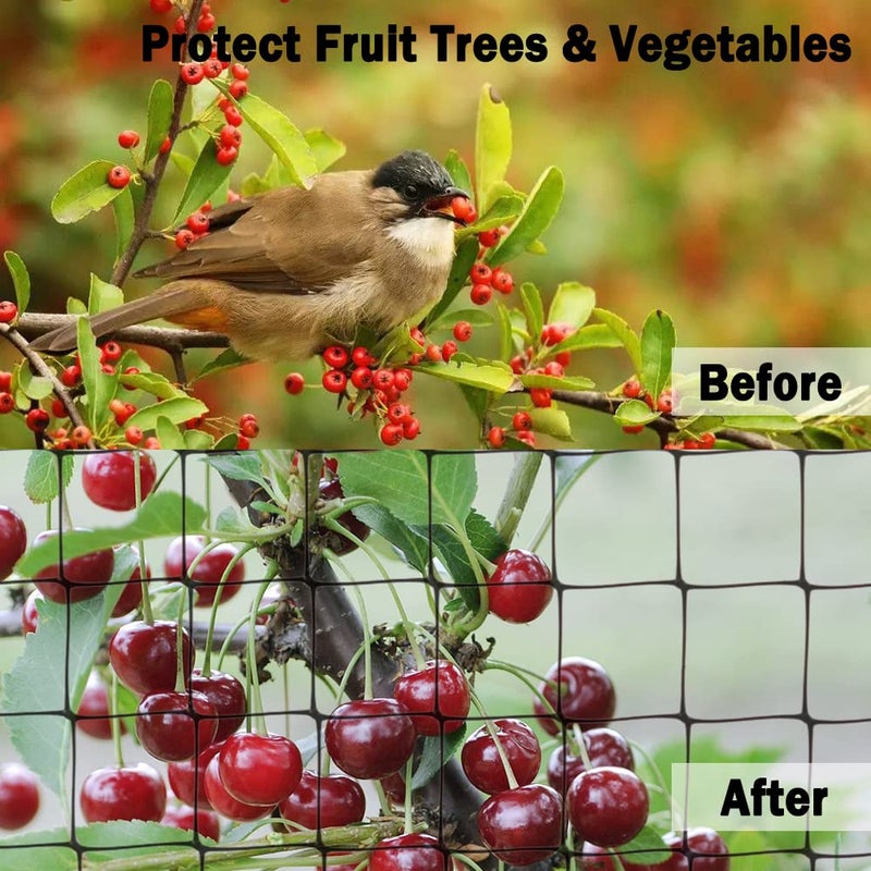 POYEE Bird Netting, 13x33FT Garden Netting for Fruit Trees Plants Strawberry Blueberry Bush Protection Anti Birds, Deers, Squirrels and Other Animals - Image 4